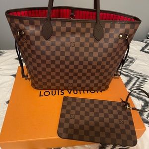 Authentic Louis Vuitton Neverfull MM Damier Ebene